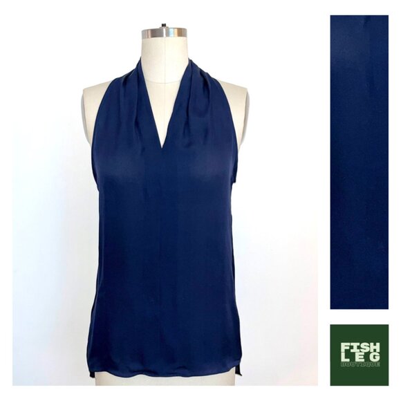 Kobi Halperin Tops - Kobi Halperin | Sleeveless Silk Blouse - Navy / Sz XS